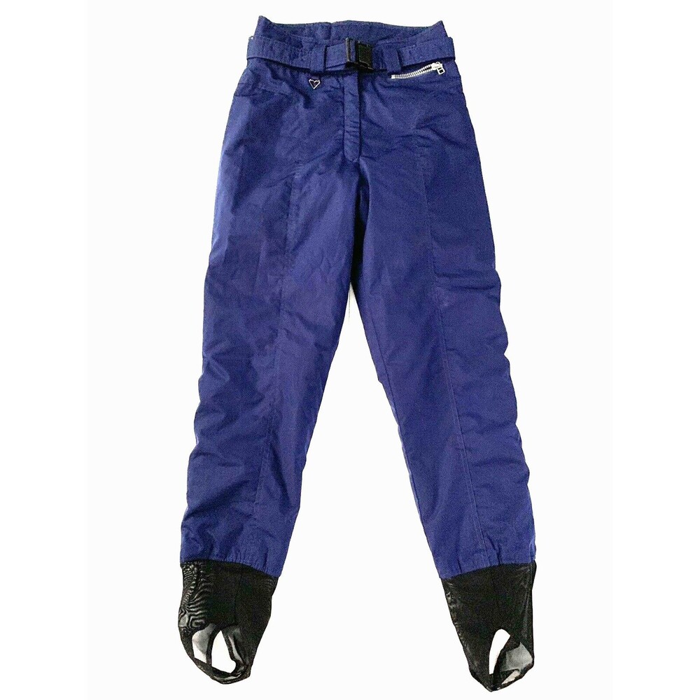 Obermeyer Womens Ski Pants Sz 10 Stiletto II Navy Blue Waist 28" Insulated VTG